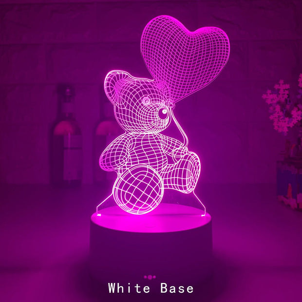 3D Lamp Acrylic USB LED Night Lights Neon Sign Lamp Xmas Christmas Decorations For Home Bedroom Birthday Decor Valentines Day Gifts - Enva Store