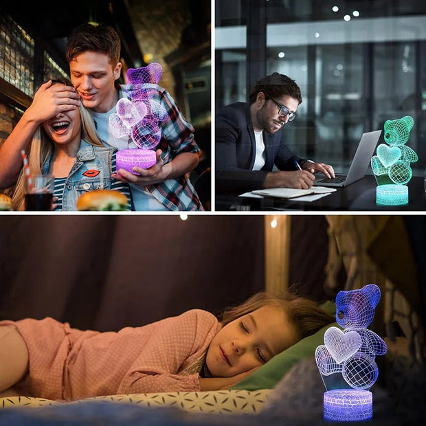 3D Lamp Acrylic USB LED Night Lights Neon Sign Lamp Xmas Christmas Decorations For Home Bedroom Birthday Decor Valentines Day Gifts - Enva Store