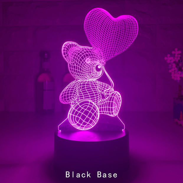3D Lamp Acrylic USB LED Night Lights Neon Sign Lamp Xmas Christmas Decorations For Home Bedroom Birthday Decor Valentines Day Gifts - Enva Store