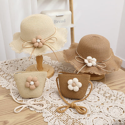 Girls' Sun - proof Sun Straw Hat Bag - Enva Store