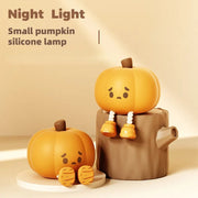 Home Decor Halloween Pumpkin Night Light Cute Soft Silicone Lamp Touch Dimmable Rechargeable Bedside Decor Light Kids Gifts Halloween Decorations - Enva Store