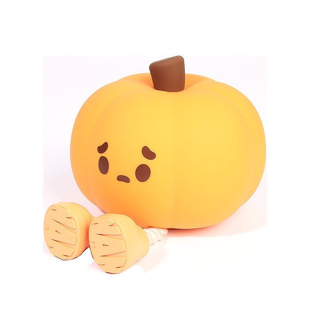 Home Decor Halloween Pumpkin Night Light Cute Soft Silicone Lamp Touch Dimmable Rechargeable Bedside Decor Light Kids Gifts Halloween Decorations - Enva Store