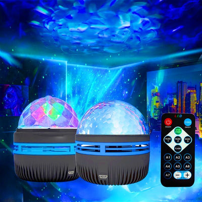 LED Star Galaxy Projector Lamp Spotlight Colorful Rotating Magic Ball Bedroom Atmosphere Lamp Bar KTV Disco Party Stage Light - Enva Store