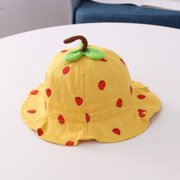 Strawberry Leaf Baby Basin Hat - Enva Store