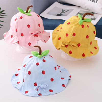 Strawberry Leaf Baby Basin Hat - Enva Store