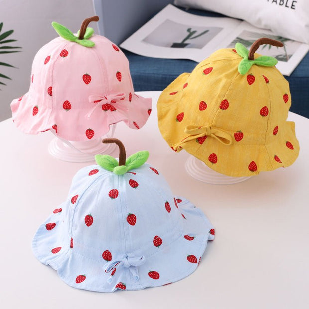 Strawberry Leaf Baby Basin Hat - Enva Store