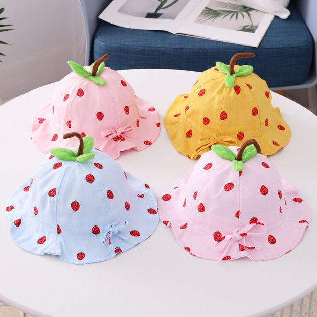 Strawberry Leaf Baby Basin Hat - Enva Store