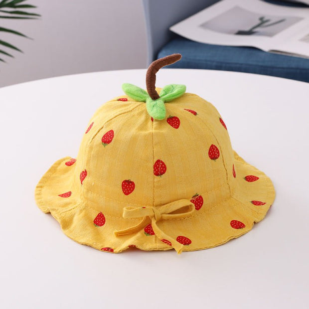 Strawberry Leaf Baby Basin Hat - Enva Store