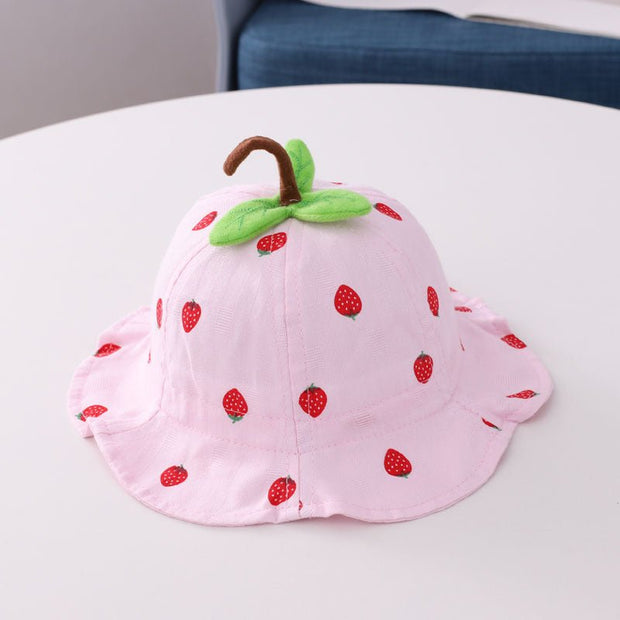Strawberry Leaf Baby Basin Hat - Enva Store