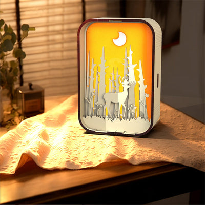 Woodcarving Light Creative Gift Minimalist Bedside Night Light Decoration - Enva Store